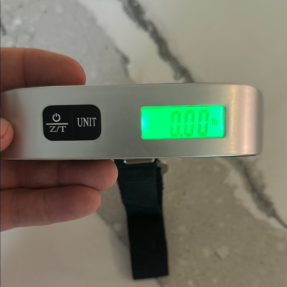 Digital Luggage Scale with LCD Display - Silver